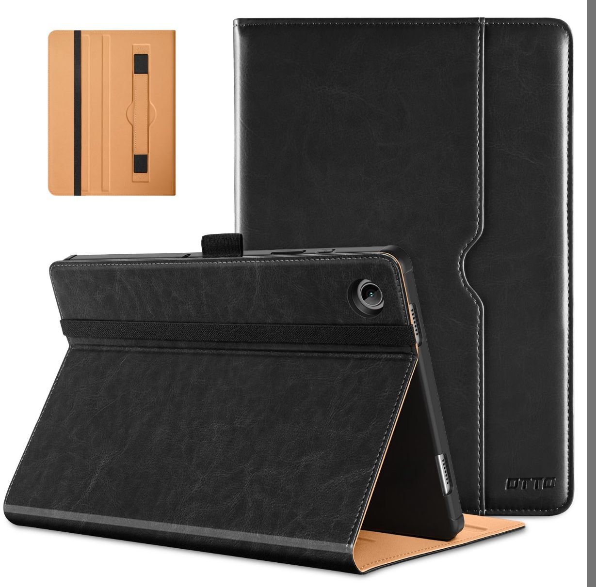 DTTO For Samsung Galaxy Tab A9 Plus 11 Inch Case 2023, Premium Leather Business Folio Stand Cover With Hand Strap For Galaxy Tab A9+ 11’’ 2023 Model (