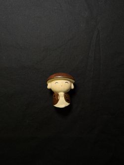 Handcrafted Japanese Ceramic Monk Figurine – "Kansha" (Gratitude)