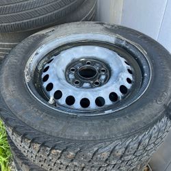 Five Lug Rims& Tires Good Condition Honda For Sale