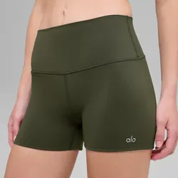 ALO Yoga Women's Olive Green Bike Shorts
