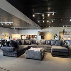 Grey 4PC Chaise Sectional Couch