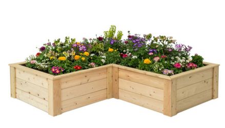 Custom privacy wall patio garden bed flower herb planter box wooden cedar redwood container vegetable urban