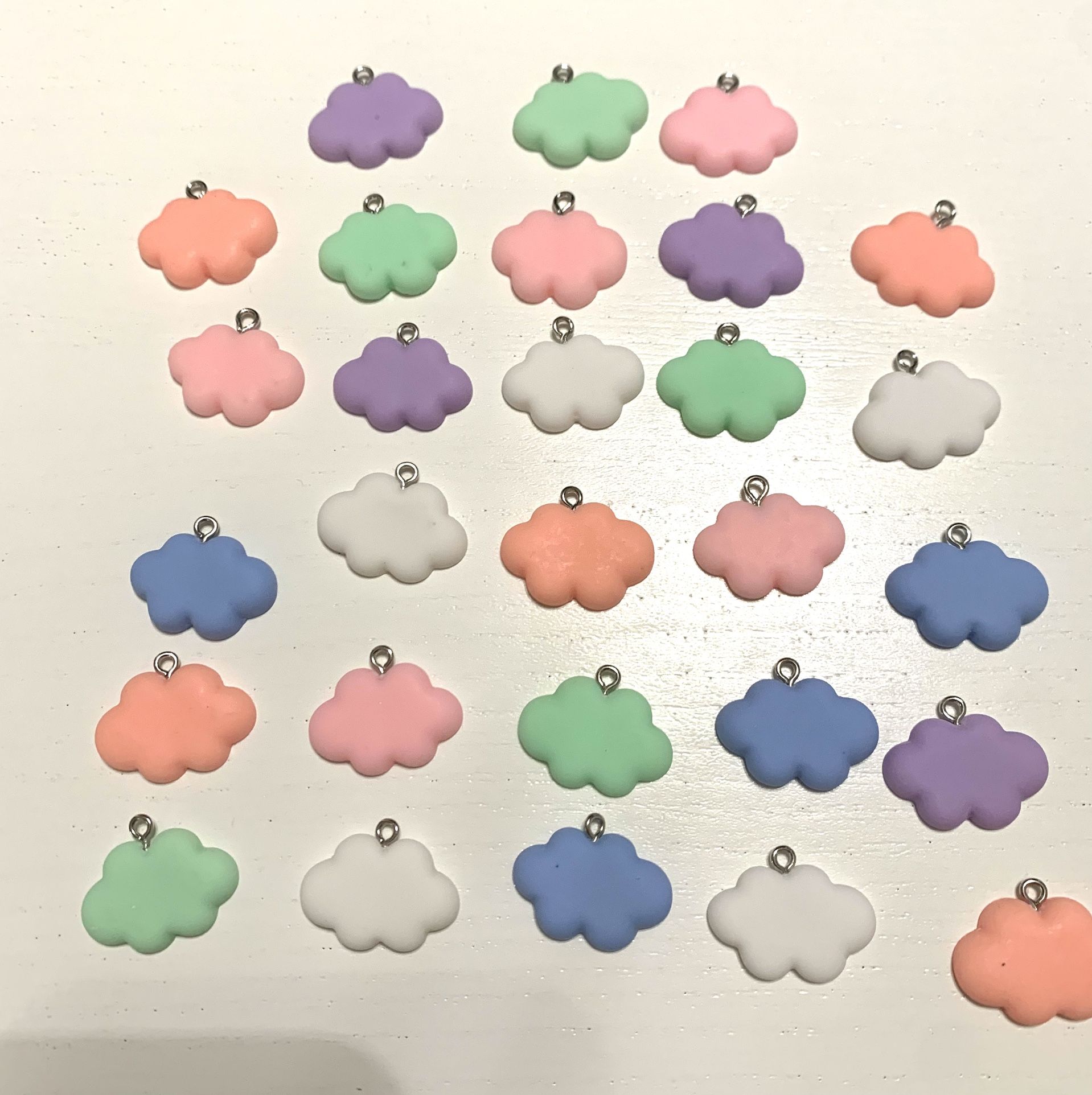 28 CLOUD CHARMS FOR CRAFT MAKING/ BRAND NEW 