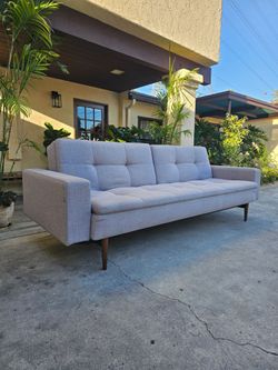 Gray Mid Century Sofa Bed 8ft