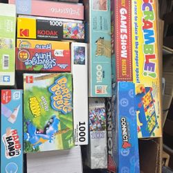 Box Of Games & Puzzles For Twenty
