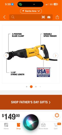 Dewalt reciprocating saw “brand new in box” never opened