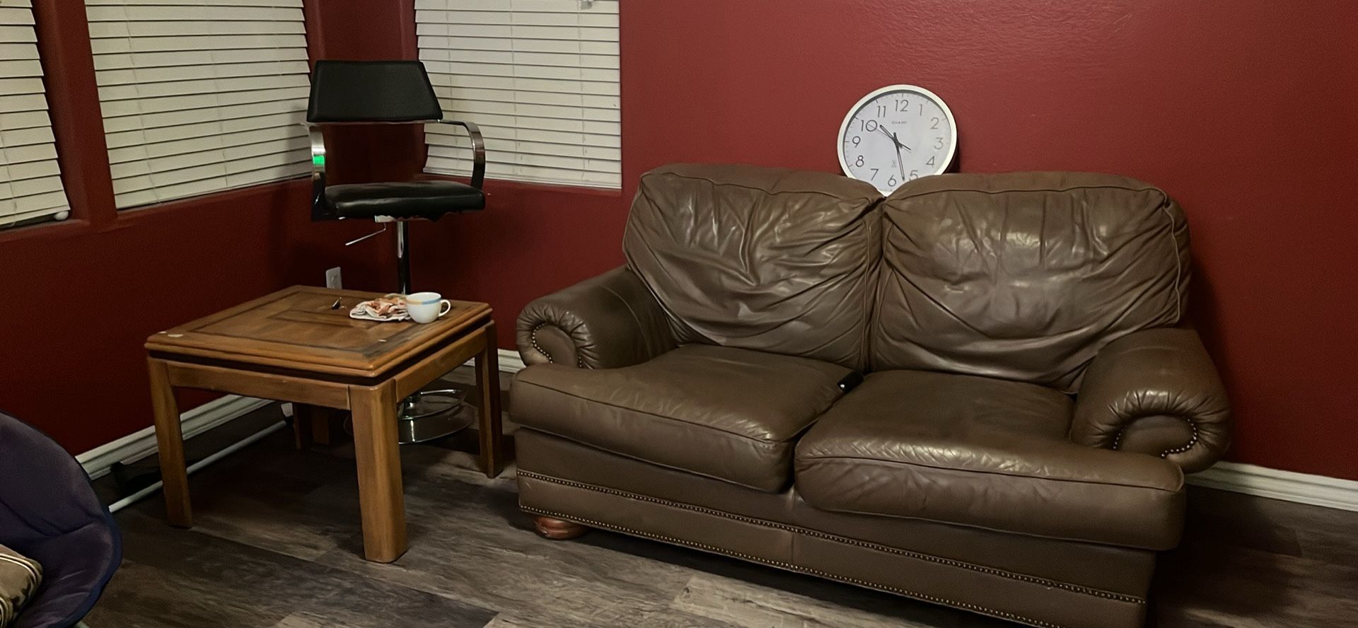 Leather Love Seat