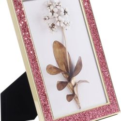Glitter and Gold Picture Frame 5x7, Bling Glitter Photo Frame