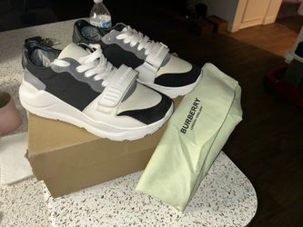 BURBERRY REGIS LOW-TOP SNEAKERS – SIZE 6 UK / 39 EU – BOX INCLUDED 🔥