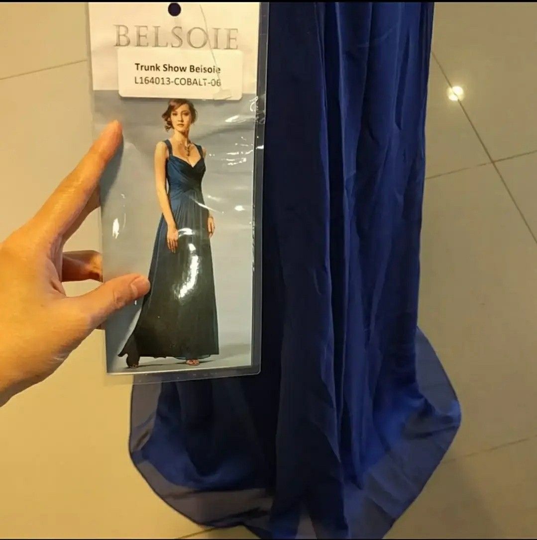 Tiffany Chiffon Cobalt blue dress