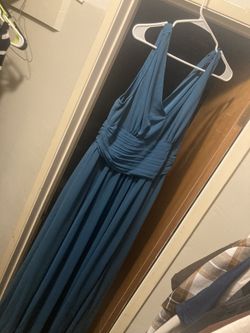 Dark Teal Chiffon Dress