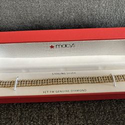 Sterling Silver Diamond Bracelet 