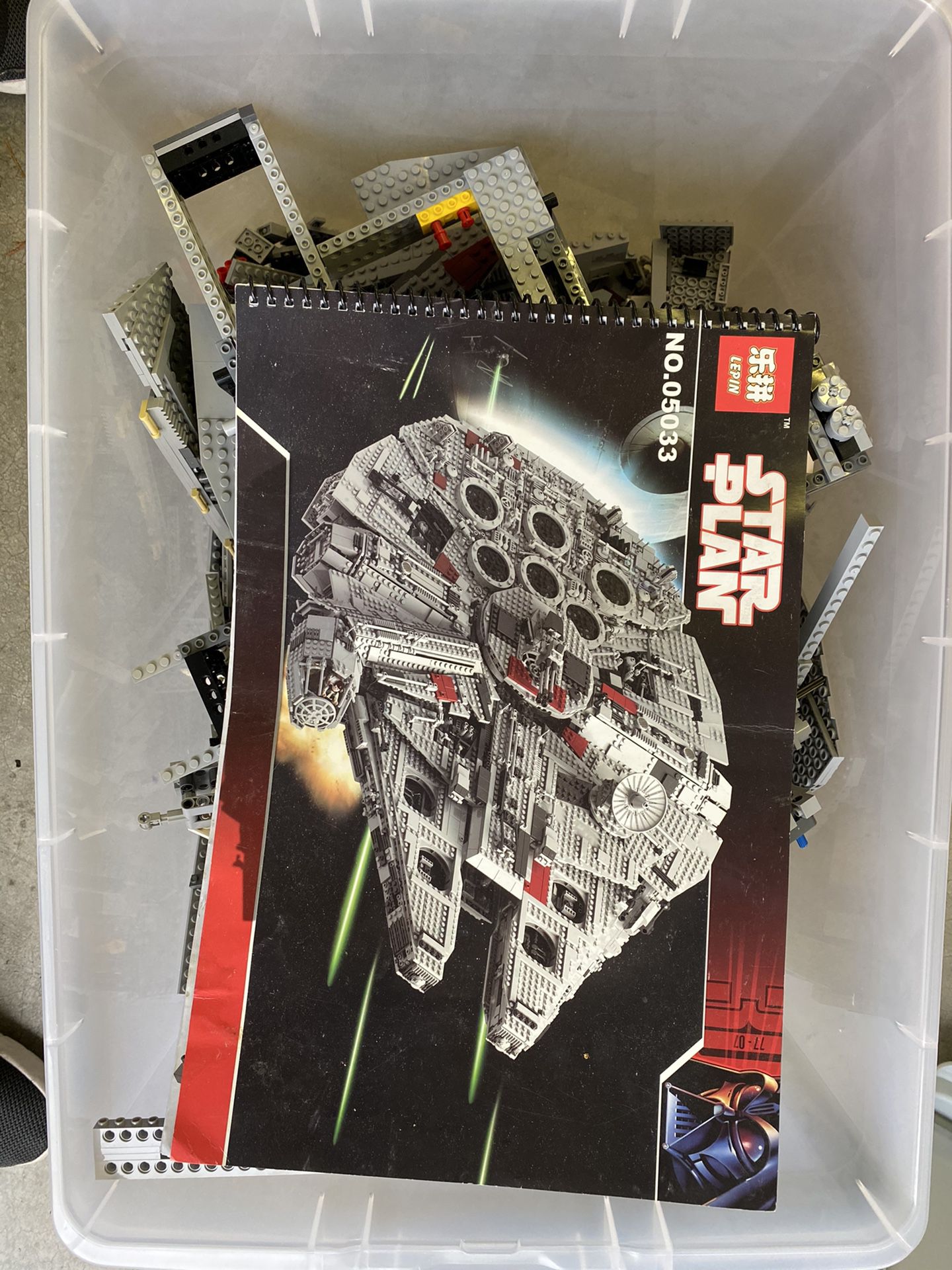 Millennium Falcon LEGO set. All pieces there