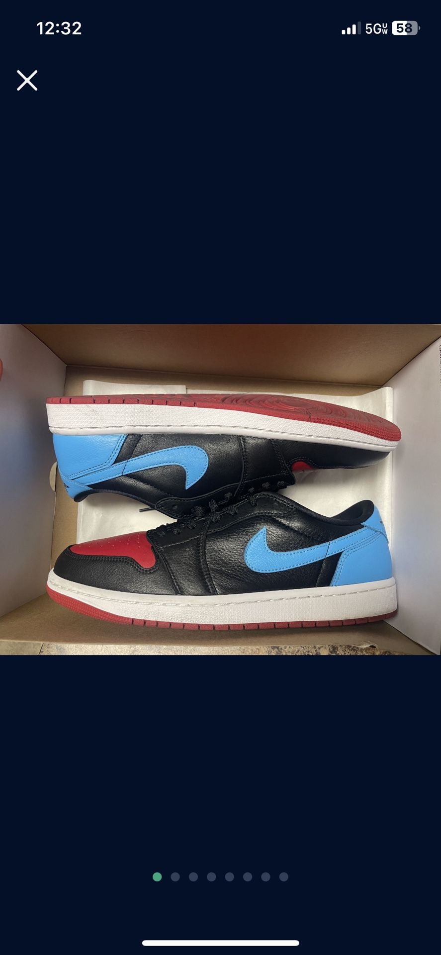 Nike Jordan 1 Low Size 10.5 “Unc To Chi”