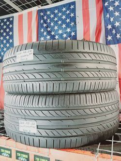 ✅ 2 USED TIRES 255 45 22 CONTINENTAL CONTISPORTCONTACT 5  Max Performance Summer Tires 255/45R22