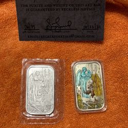 Reckless Metals Fine Silver Art Bar Set Limited Edition Series The Last Chance 