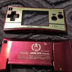 NINTENDO Gameboy Micro Limited Edition Famicom Mario Anniversary Shell
