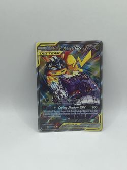 Non TCG Pokemon Pikachu & Gengar Gx Tag Team Fan Art Card