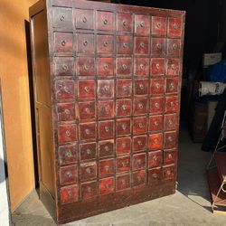 Antique Chinese Apothecary Cabinet Early 20th Century