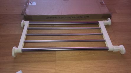 Expandable Tension Shelf Heavy Duty Metal Closet Rod DIY Divider Clothes Hanger Storage Rack Organizer for Bathroom Kitchen Cupboard Wardrobe Bookcase