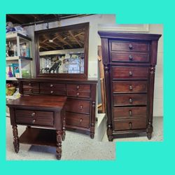 Dresser, night stand and lingerie chest