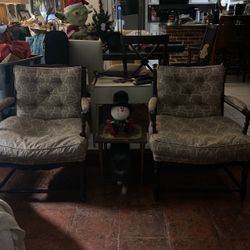 Antique chairs original upholstery down