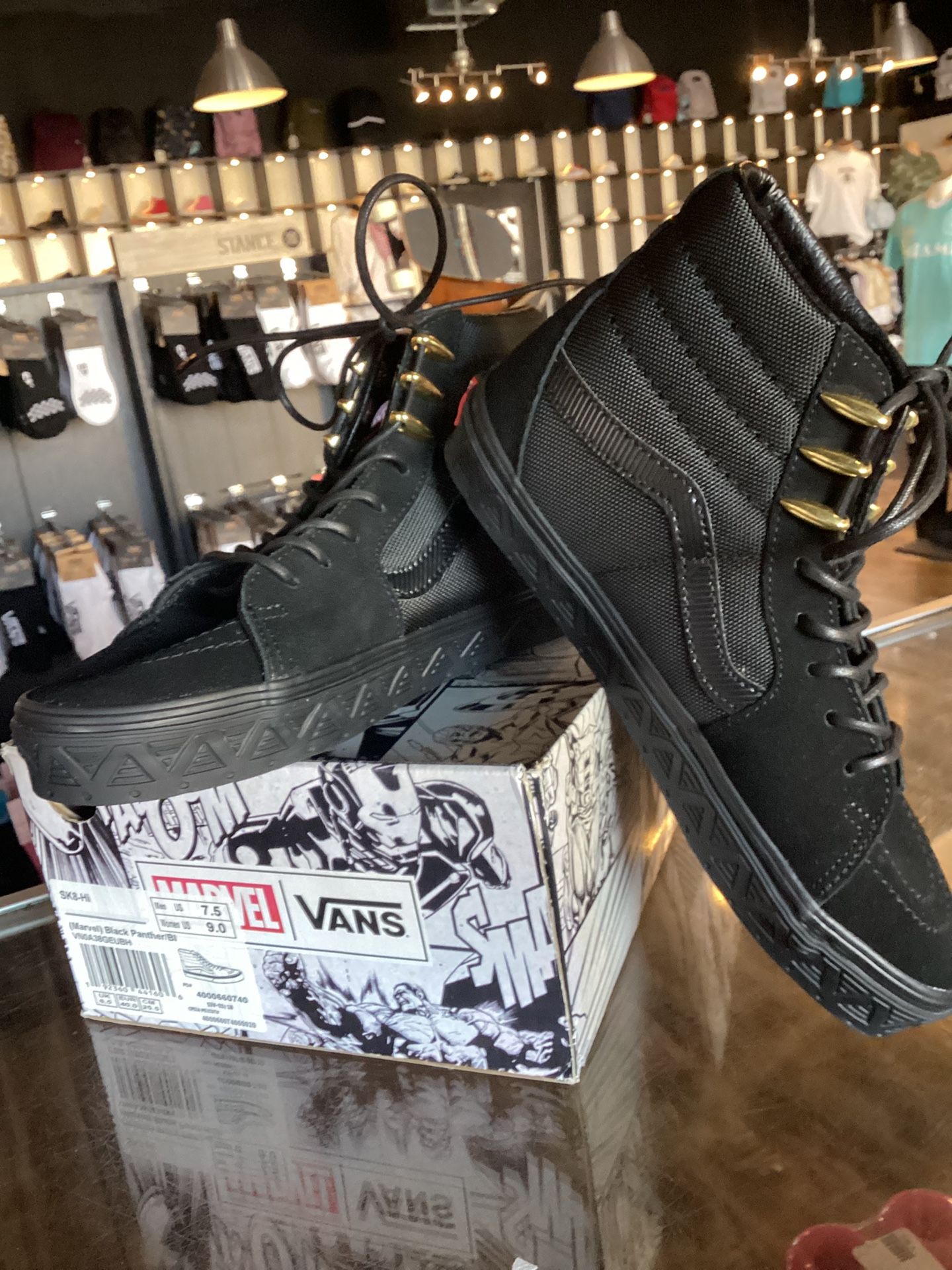 Marvel Black panther Vans Sk8 Hi And Captain America Skate High