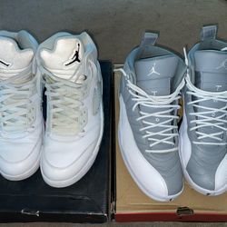 Nike Air Jordan 5’s & 12’s (with boxes)