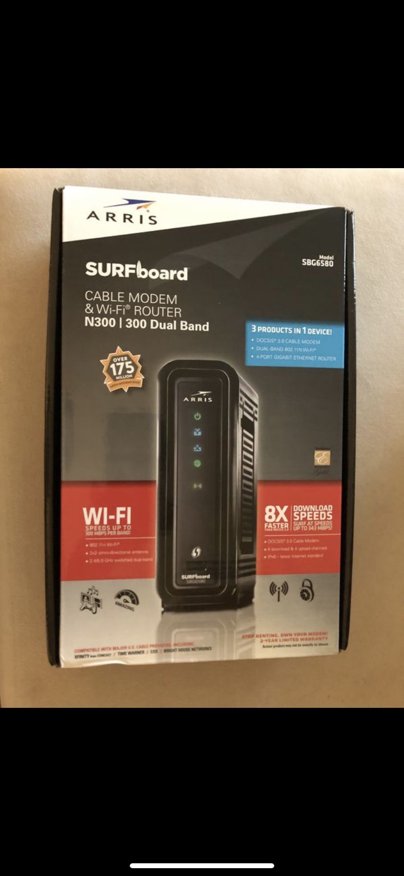 Arris modem and router