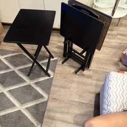 4 TV Tables And Stand