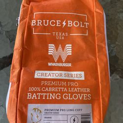 Bruce Bolt WHATABURGER Series Long Cuff Batting Gloves Adult Large