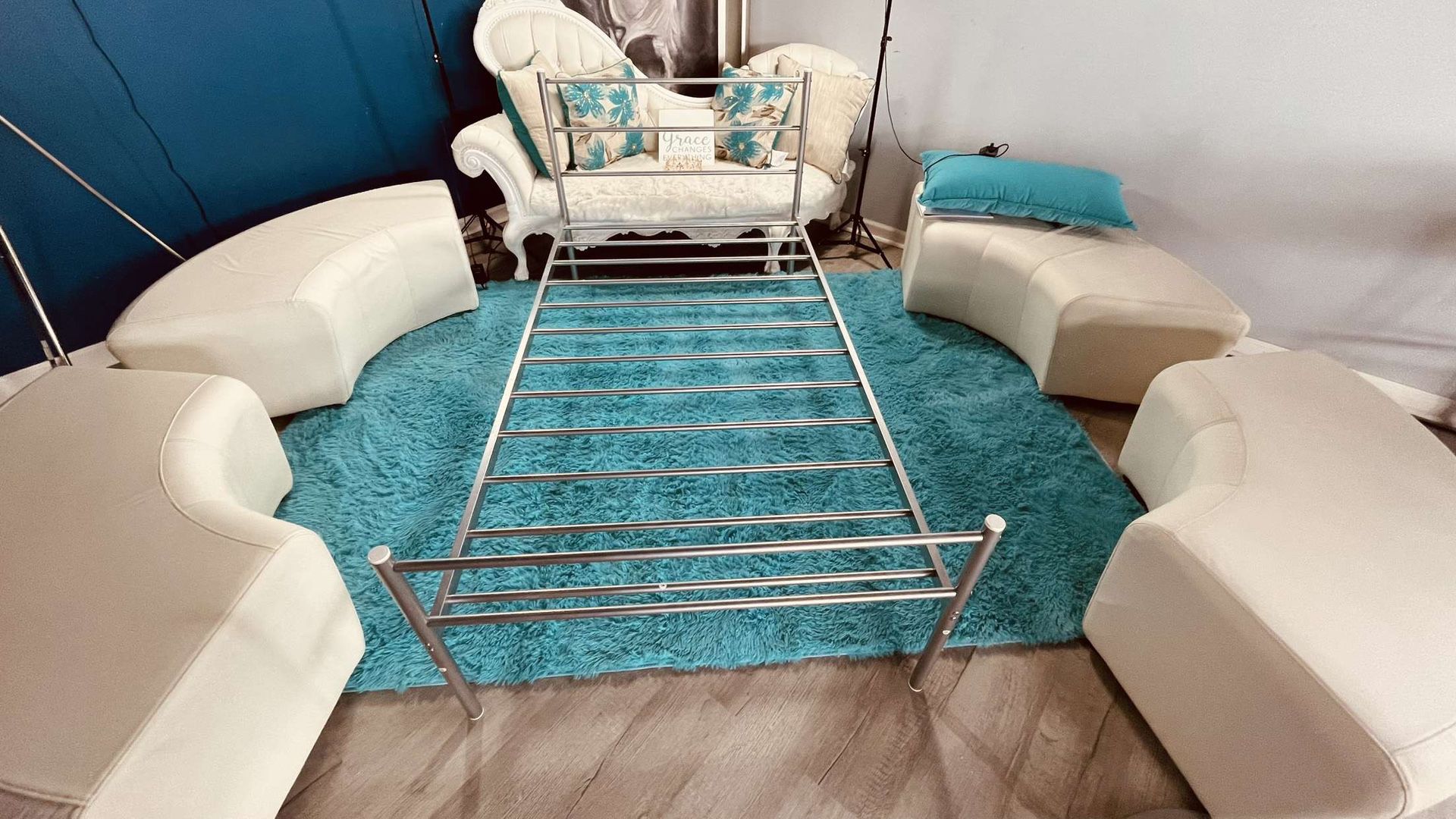 Silver Twin Bed