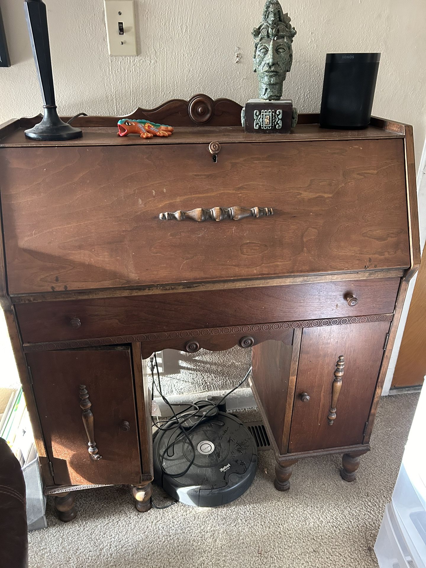 Antique Wooden Pull Down Desk