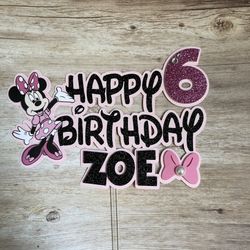 Minnie Mouse Cake Topper Party