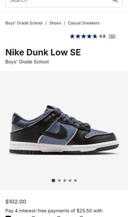 Nike dink low SE big kids (3.5)