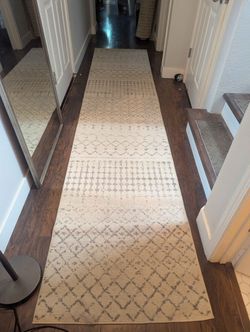 Carpet Runner: Blythe Modern Moroccan Trellis 12.5 ft. x 31.5 in Gray