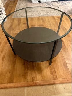 Round glass table