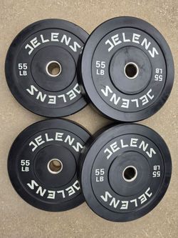 Jelens 55lb Olympic Bumper Weight Plate Pairs