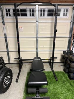 Adjustable Weight Bench and Squat Rack
