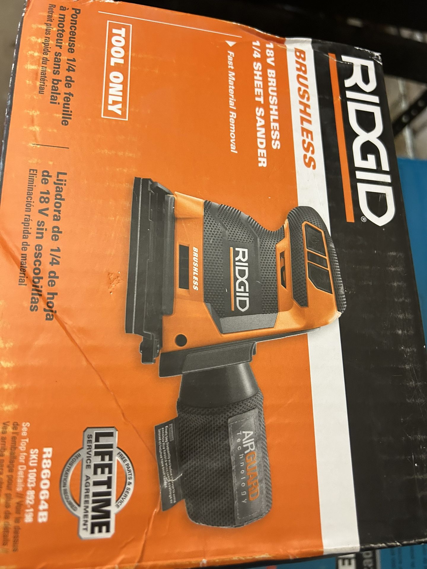 18 v sander ridgid