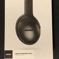 Bose QuietComfort 35 II Wireless Bluetooth Headphones, Noise-Cancelling, with Google assistant voice control, enabled with Bose AR – Black
