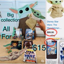 $15 For All Big collection of Star Wars Toys batteries included,Books,good containers,kids towel etc