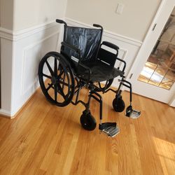 Folding Bariatric 24" Wide Seat Holds 450 Pounds W/ Footrests