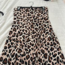 LulaRoe Leopard High Low Skirt 