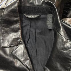 DKNY Black Leather Jacket 