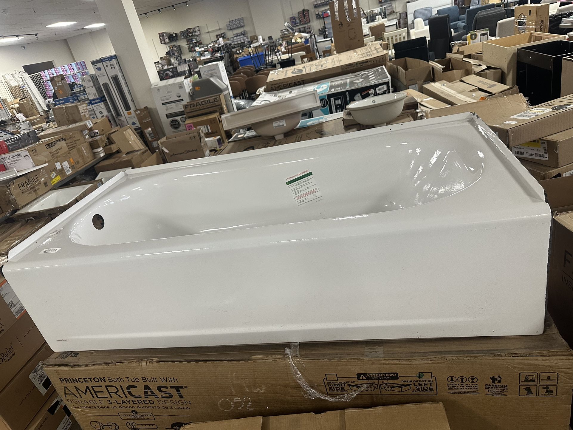 Princeton 60”x30” Soaking Bathtub With Left Hand Drain