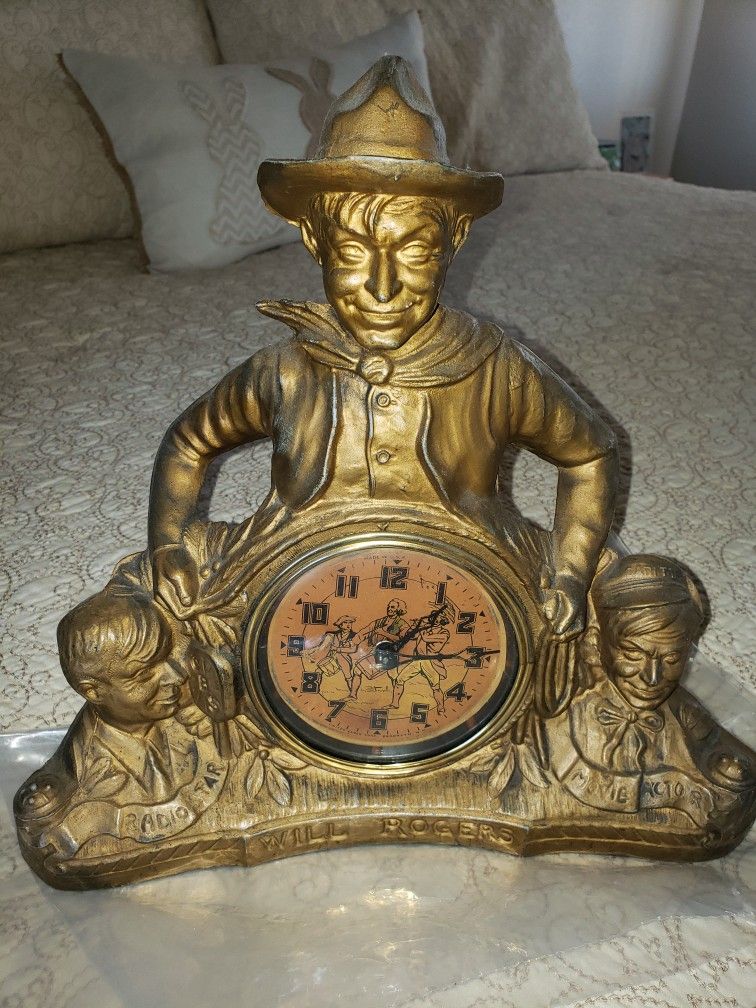 Antique Will Rogers Clock