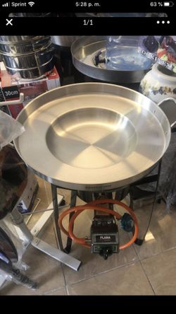 Comal y quemador y base y para y pescado y camarones
