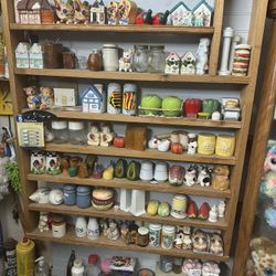 Whole Wall Of Salt And Pepper Shakers 