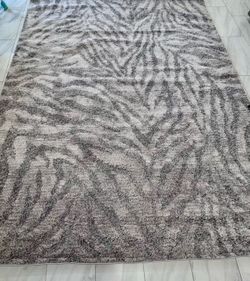 New Gray zebra stripes area rug 8x10